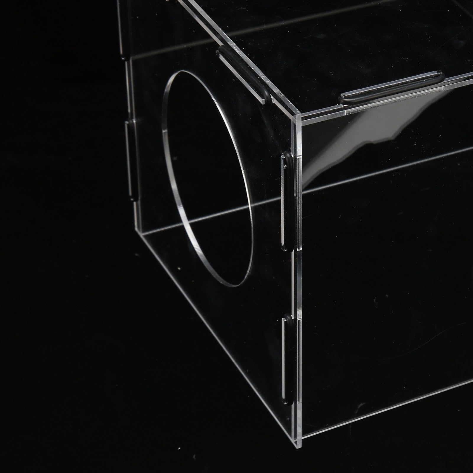 Poussière de Meulage Fermée, Boîte de Polisseuse de Table Rectangulaire Transparente pour Graver de l'acrylique avec 2 Trous Hautement