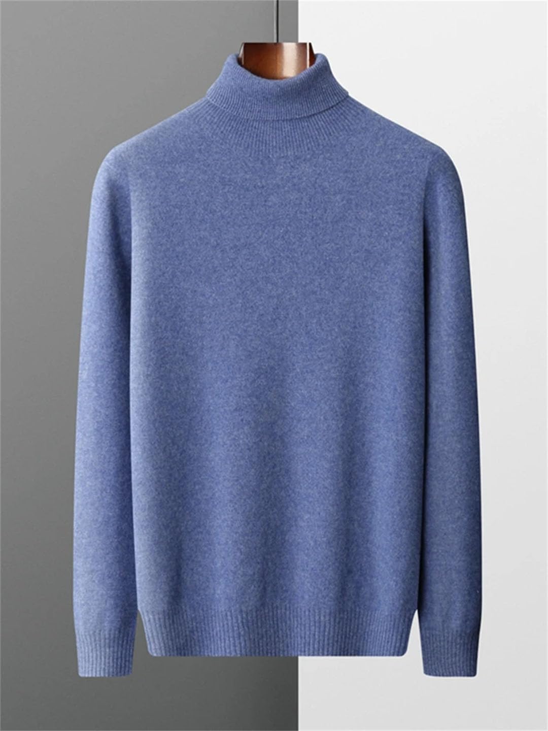 Maglione da uomo a collo alto 100% cachemire maglione a maniche lunghe di base in cashmere morbido maglione caldo