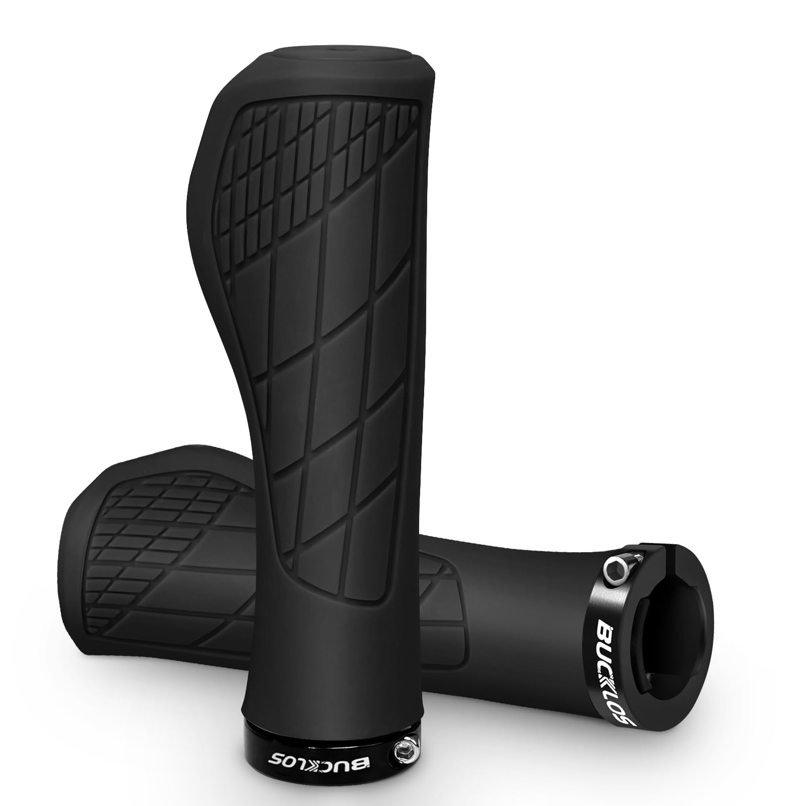 AEYINO Bike Handlebar Grips - Ergonomic Mountain Bike Grips With Single Lock-on, Comfortable Rubber Anti-Slip Handle Grips, Bicycle Handle Bar for 22.2mm MTB, BMX, Scooter Grips, City,Trekking,Cruiser — image 1
