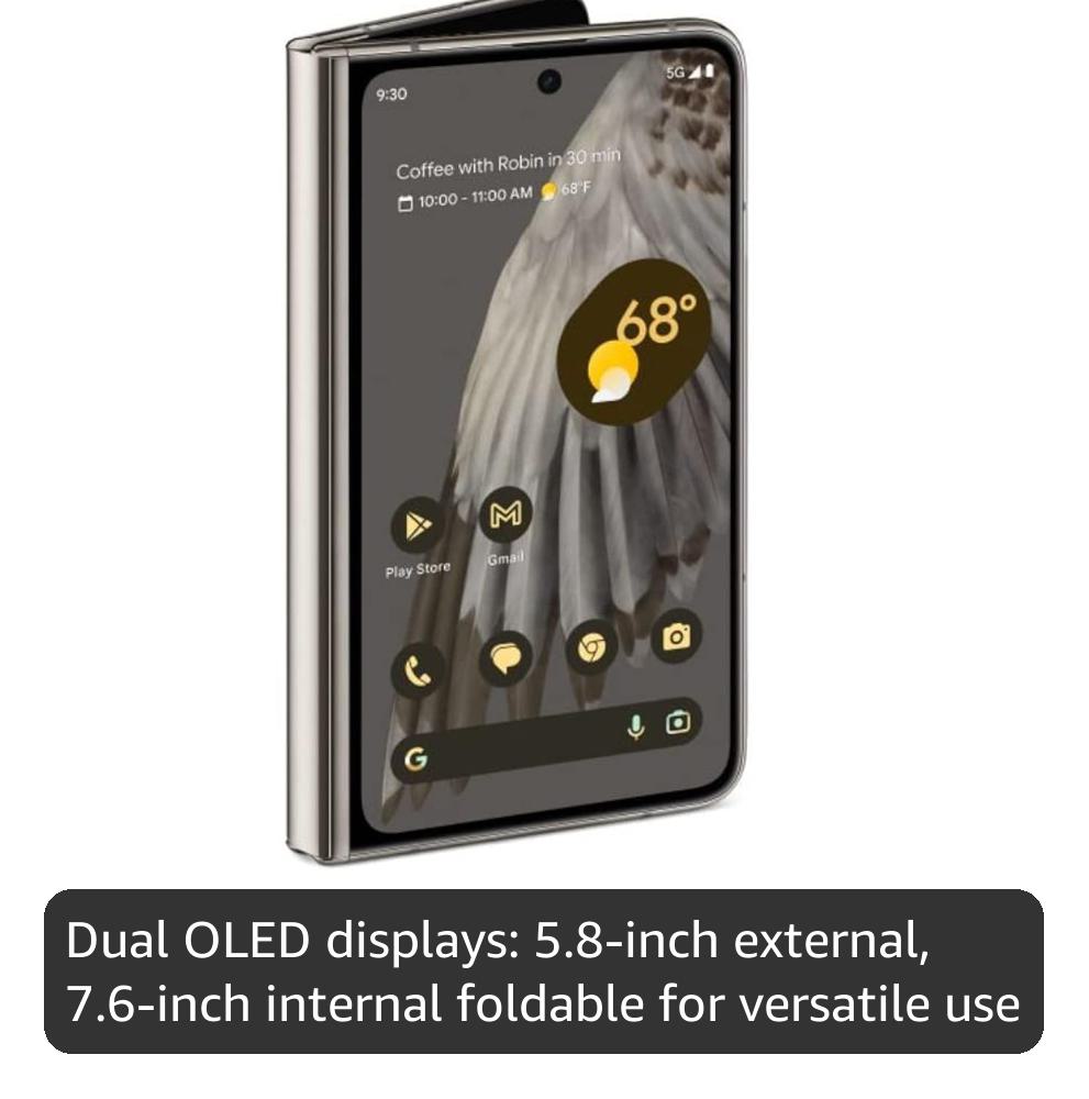 Google Pixel Fold 5G 256GB + 12GB RAM Factory Unlocked - Dual SIM