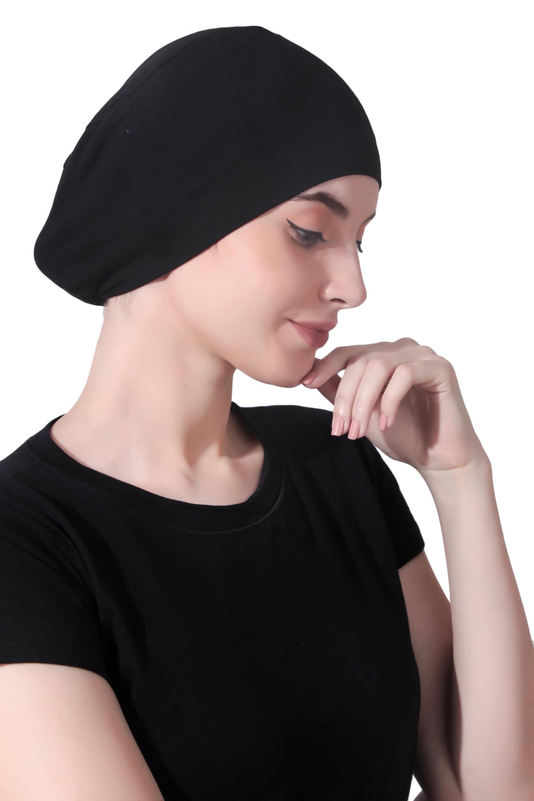 Confitino - Gorro de dormir de viscosa de bambú suave y sedoso para mujer, para pérdida de cabello, quimioterapia, usos ilimitados (multicolor)