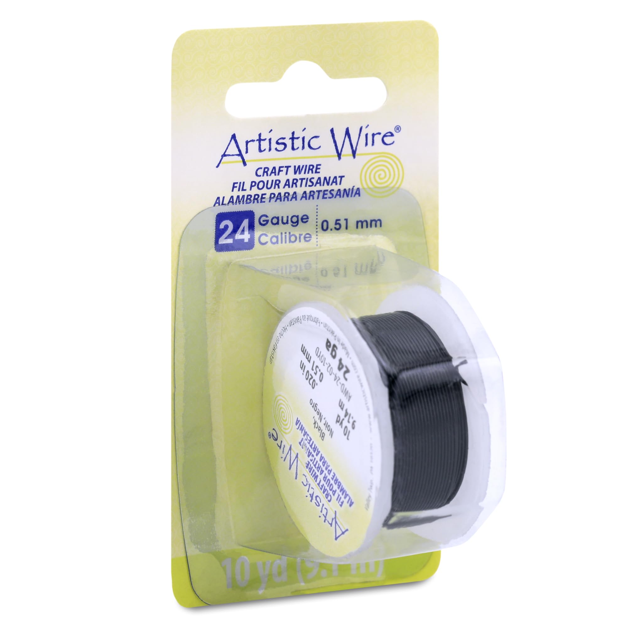 Alambre de calibre 24 Beadalon para diseñar joyas artesanales en tono negro azulado
