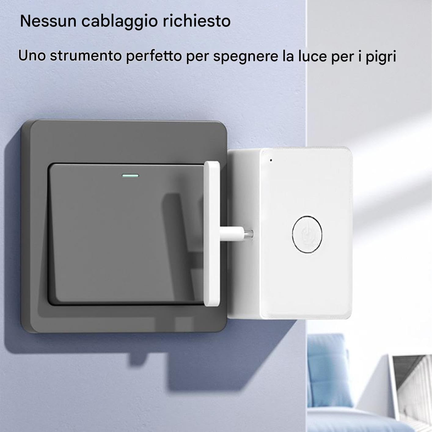 Premitore Pulsanti a Distanza Senza Cablaggio,Interruttore Luci a Distanza con Portata 10 Metri | Telecomando Dimmer Luci Automazione Casa per Camera Dormitorio Porta Auto Ventilatore Domestico