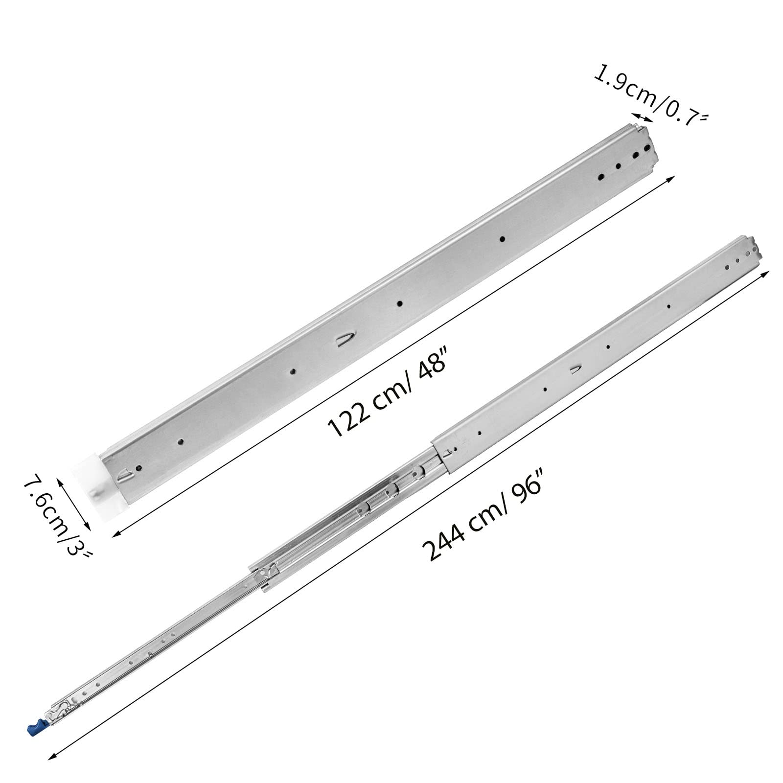 Buy BXGTECH 2 Pair Heavy Duty Drawer Slides 48 Inch with Lock Full Extension Ball Bearing