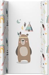 Kikido Changing Mat 50x70 - Teddy - Anti-Roll Baby Changing Pad - Universal Mat with Safety Edges, Easy to Clean and Waterproof 70x50 cm