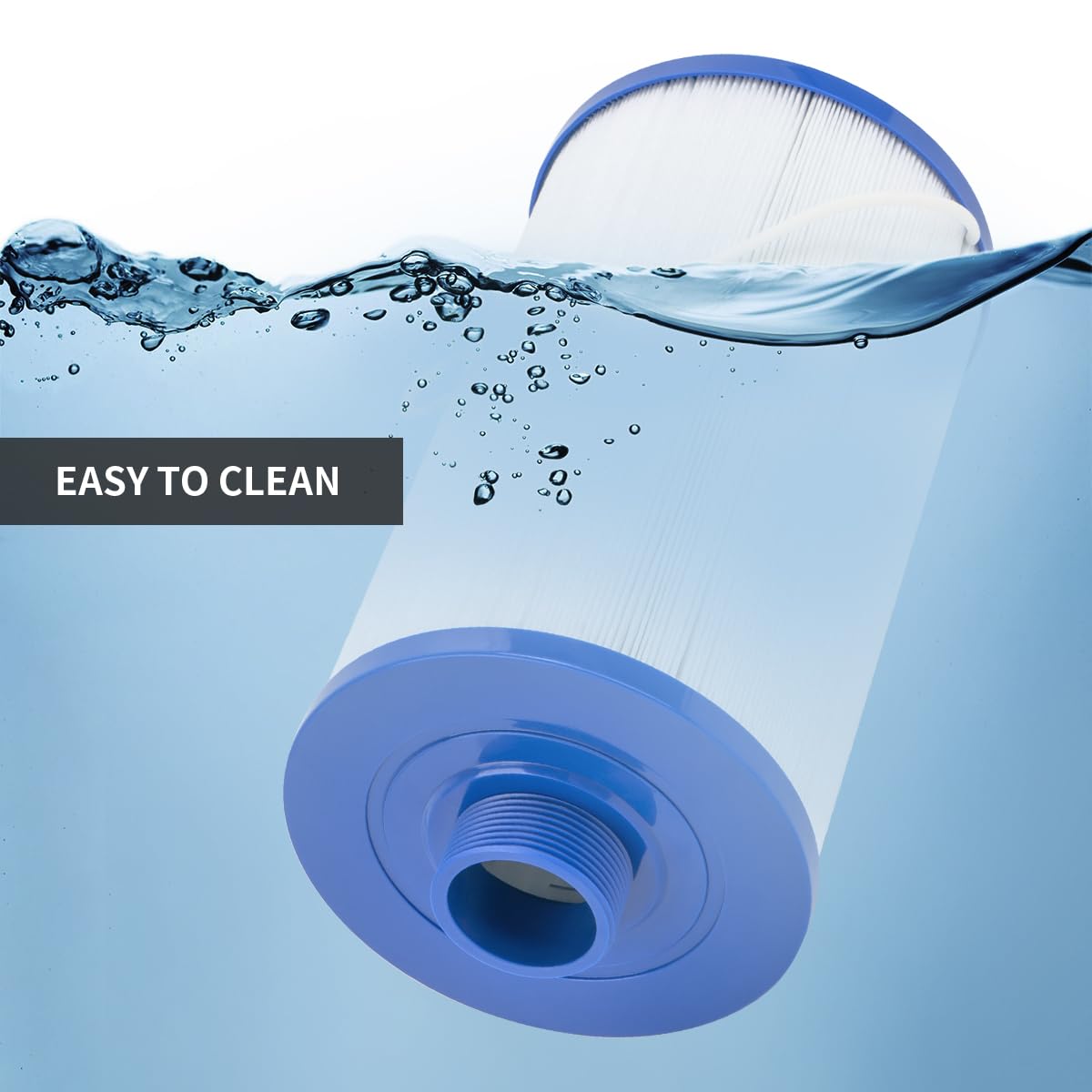 YanBan Zestaw 2 filtrów SPA kompatybilnych z Filbur FC-2402, do Watkins 303279, 78460, PFF42TC-P4, 5CH-37 wkład filtrujący Whirlpool, filtr basenowy 9 1/2" x 5 3/8" z gwintem MPT 1 1/2"