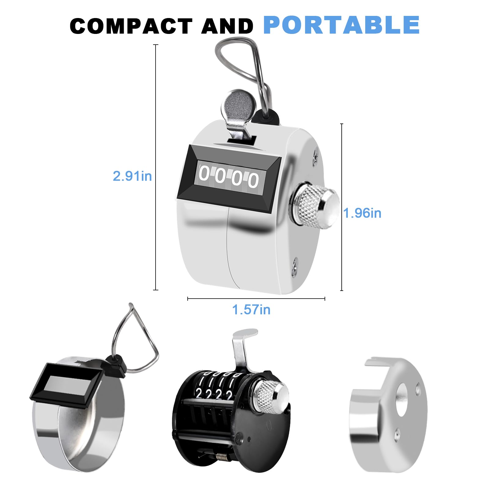 Qizeroty Digitaler Handzähler - Mechanischer Clicker Mit 5-stelliger LED-Anzeige Für Sport & Events