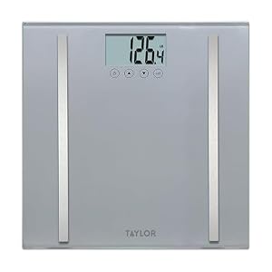 Taylor Digital Body Composition Scale Bathroom Scale for Body Weight Measures Body Fat Body Water and Muscle Mass