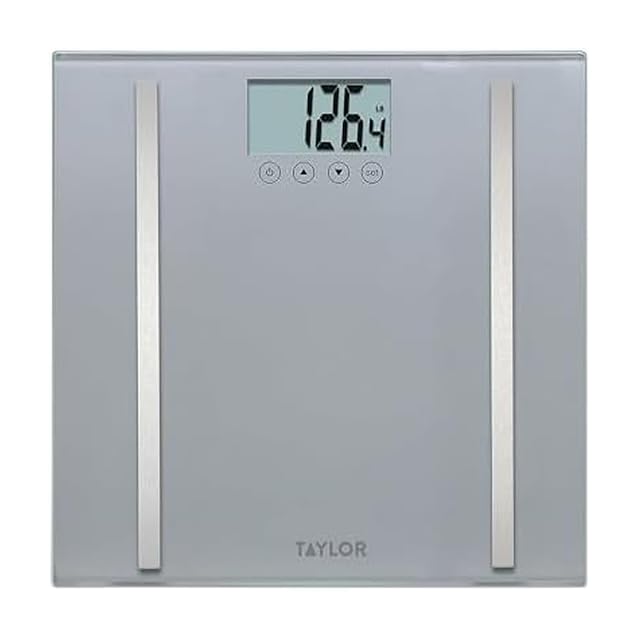 Taylor Digital Body Composition Scale Bathroom Scale for Body Weight Measures Body Fat Body Water and Muscle Mass