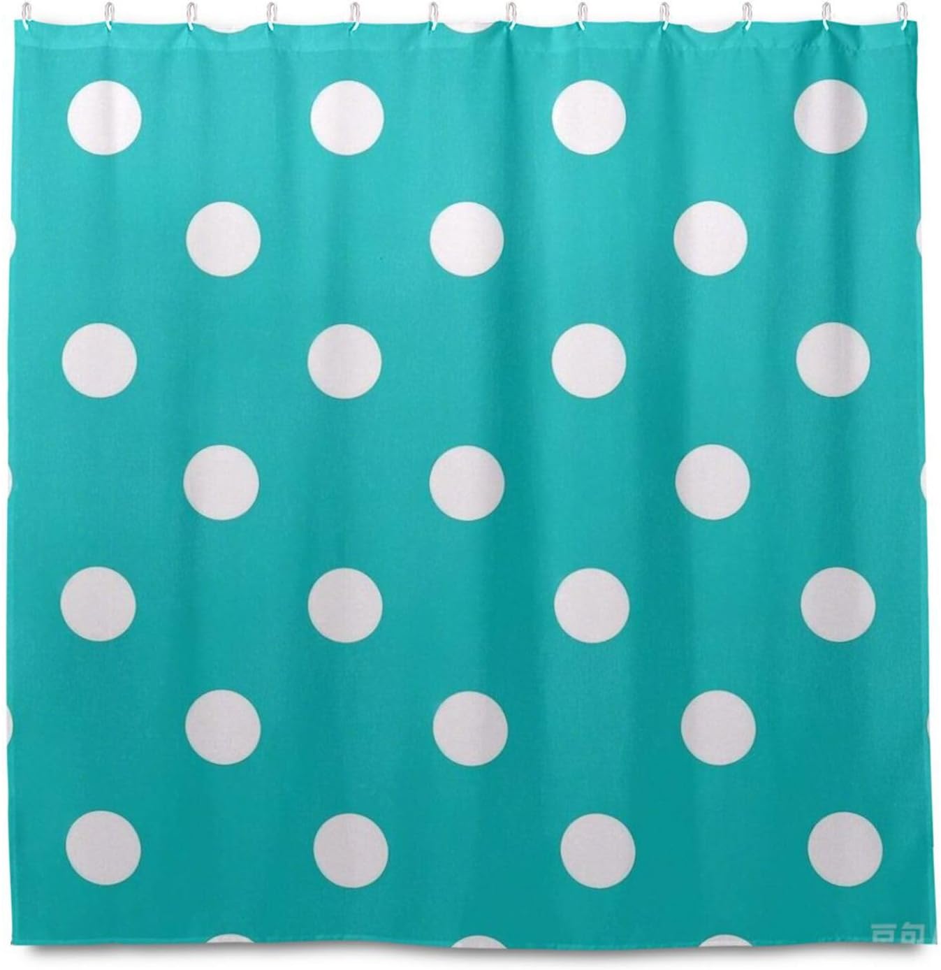 72x72 Inch Fabric Water Proof Shower Curtain Decorative with Hook Cartoon Dot Teal Polyester Washable Fabric Material Shower Curtains Liner for Home Bathroom Cortina de Tela para ba?o