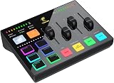 TONOR Audio Interface, Audio Mixer with RGB and Pro-preamp, 6.5mm and XLR Channel, Independent Volume Controls, Instrument Input Supported Soundcard, Suitable for Streaming, Gaming, Recording, TX310 - 1
