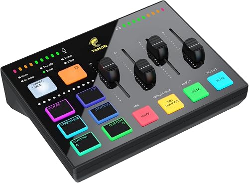 TONOR Audio Interface, Audio Mixer with RGB and Pro-pream… - 1
