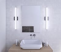 Vista 2 de Sonneman Barra de baño LED SQ-Bar de 32" - Níquel satinado