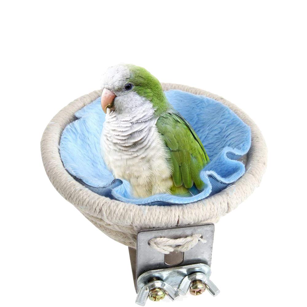 MEISO Nid d'élevage en corde de coton pour perruche, perruche, calopsitte, conure, canari, pinson, inséparable et petit perroquet