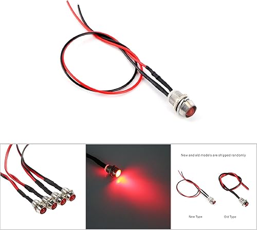 Miniatura 5 de Fydun Luz indicadora LED, 4 bombillas LED de 12 V para salpicadero, luz indicadora de luz de advertencia para automóvil, camioneta, camión, barco