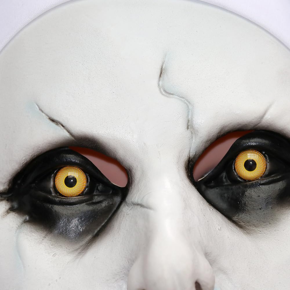 Halloween Nun Full Head Latex Mask For Scary Party Cosplay Mens Masquerade