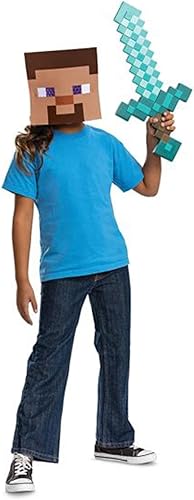 Miniatura 3 de Disguise Juego de disfraz de espada y máscara de Minecraft, accesorios oficiales de disfraz de Minecraft para niños, talla única