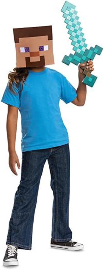Minecraft Official Sword Accessory by Disguise, Kids Dress Up Halloween Accessory, Perfect for Carnival and Gifts, in Diamond, Netherite, Gold or Enchanted Style