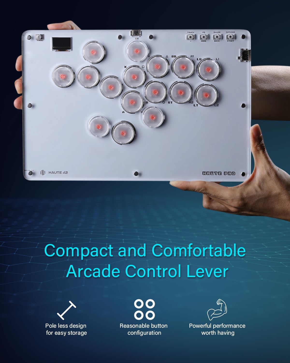 Arcade Controller Stick, Game Fighter Teclado Keypad T16 Street Fight Joystick RP2040 Board para PS3/PS4/Steam PC/NS Switch