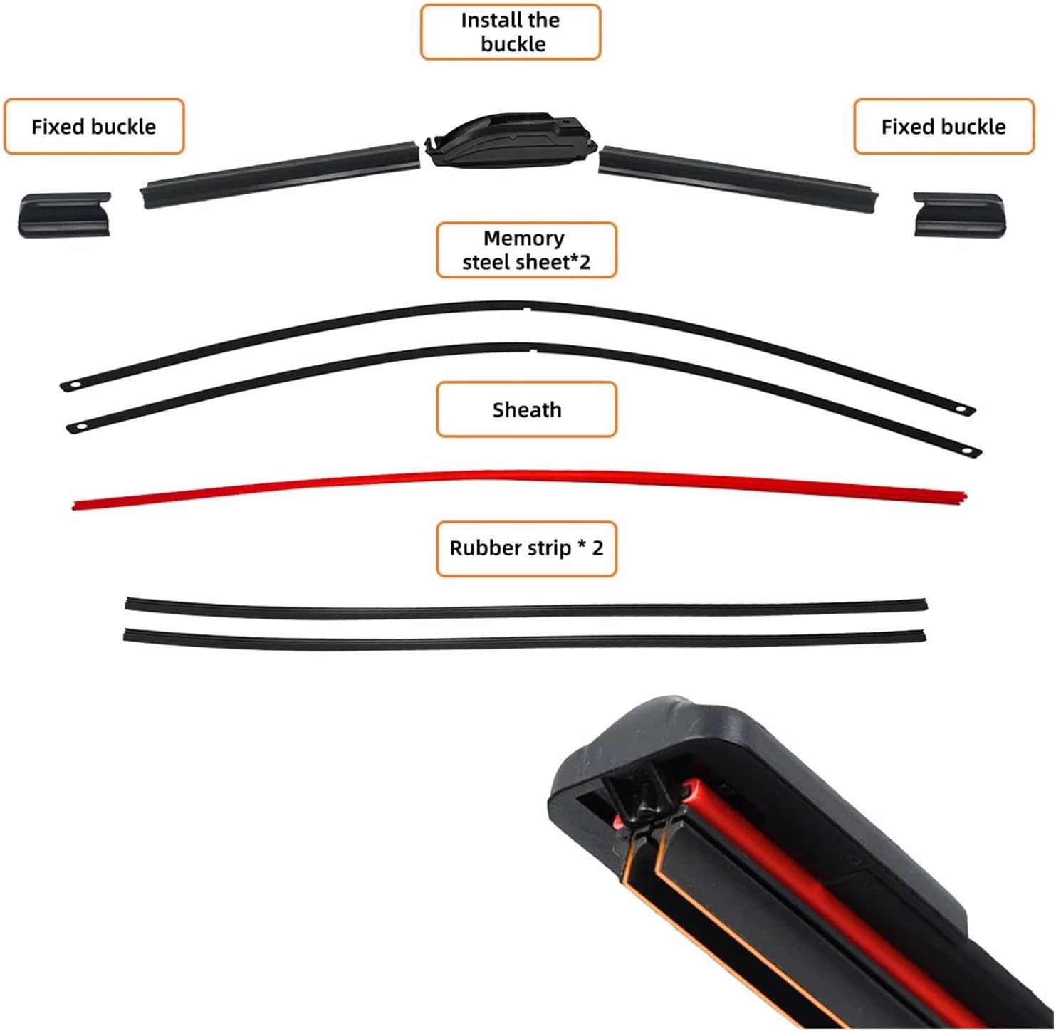 Car Windshield Wiper Blades Compatible with Skoda Octavia 1Z A5 Double Rubber Frameless Bracketless WipersSoft Accessories(2PCS)