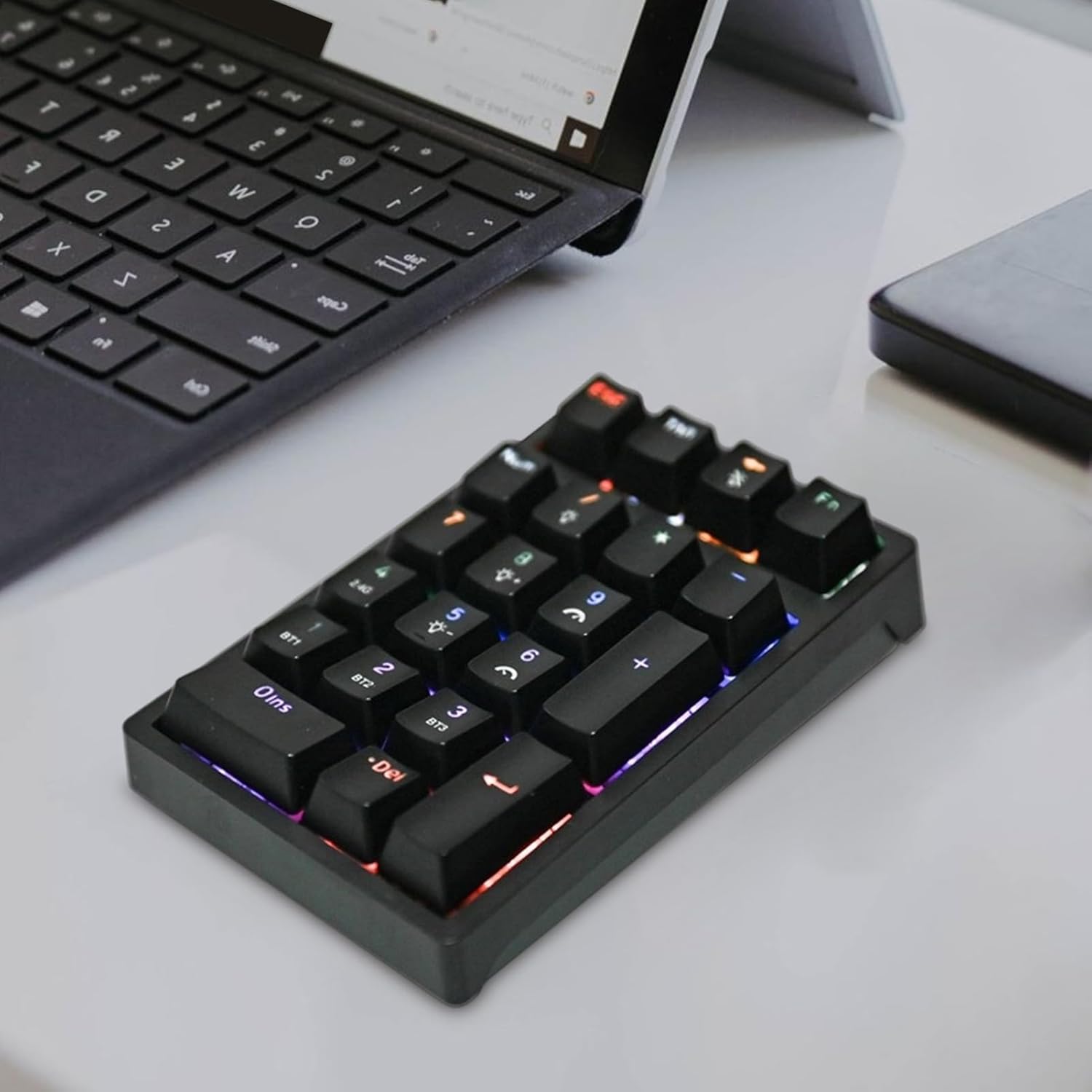 Numeric Keypad,USB Mechanical Keyboard Compact | 21 Keys Wireless Numeric Keypad | for Desktop Notebook Computer Laptop Game
