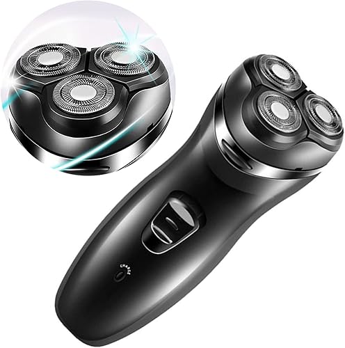 Miniatura 9 de Recargable eléctrico eléctrico para hombres con recortador de barba, recortador de barba, cabezales giratorios 3D