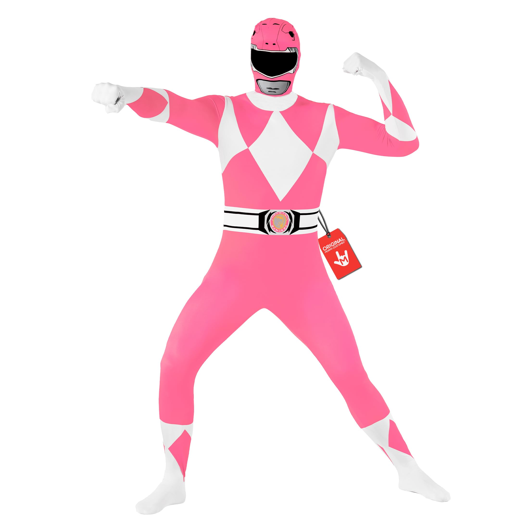 Morphsuits Disfraz Heroína Acción Rosa Mujer Adulto Traje Cuerpo Entero Capucha Cremallera Carnaval Halloween