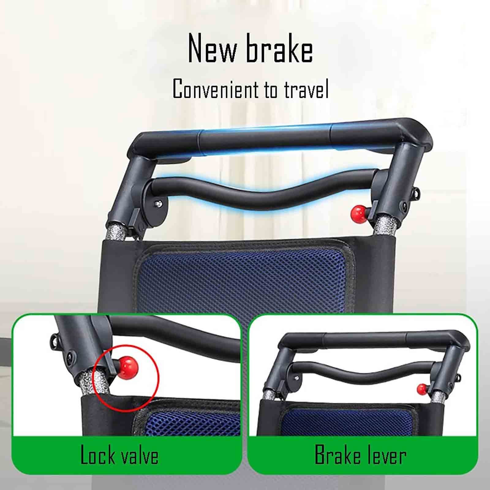 Silla de transporte ligera de aluminio para niños y adultos, silla de ruedas plegable con bolsa de transporte, ideal para viajes pequeños