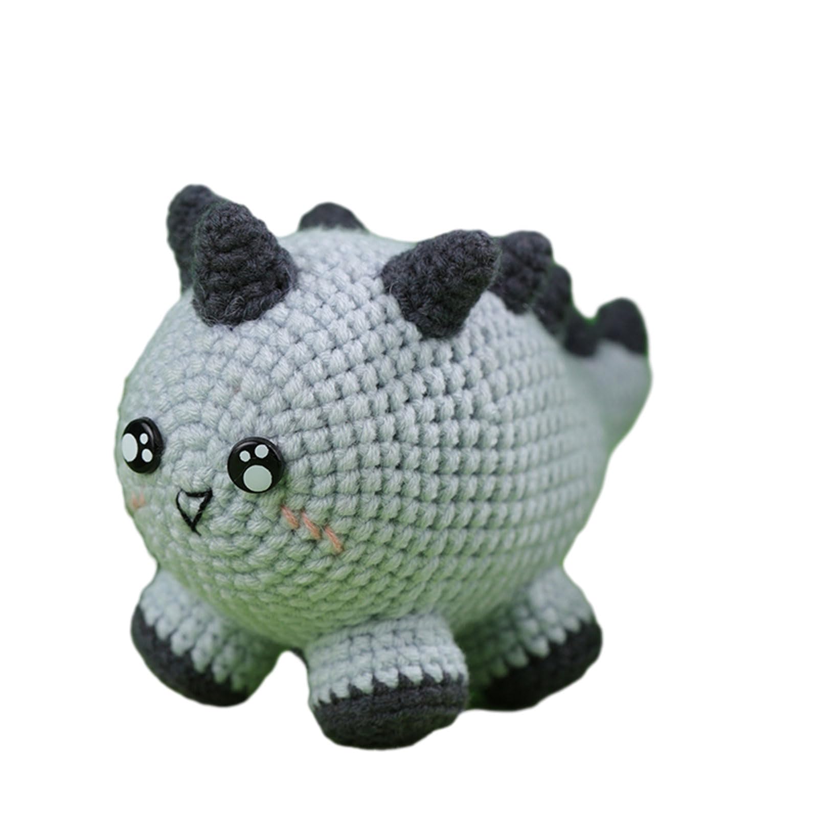 Msioytog Ankylosaurus Plant Crochet Kits Beginners Crochet Kits Animal Yarn Set With Hooks & Threaders For Beginners Plant Yarn Set Animal For Kids