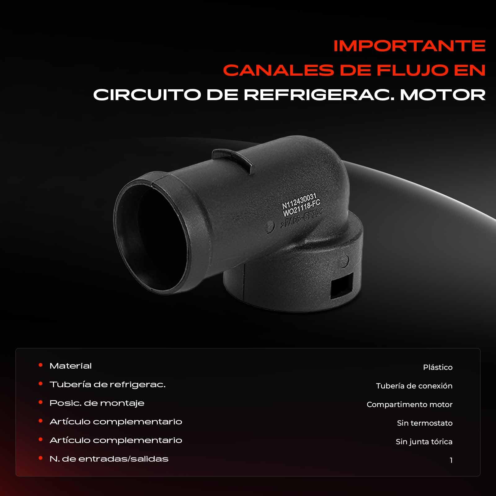 Frankberg Tubería de distribución de calefacción 032121118D | Compatible con: Polo 9A 9N, Fabia I Saloon 6Y3, Fabia I Combi 6Y5, Ibiza III 6L1, Polo Saloon 9A2 9A4 9A6 9N2