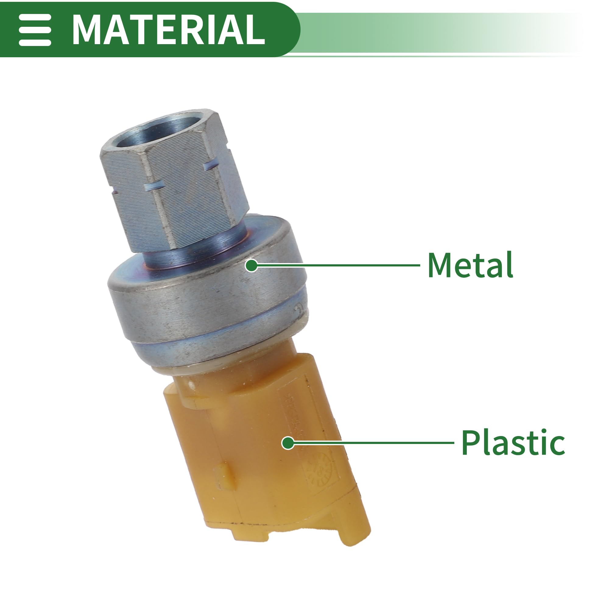 Motoforti Interruptor De Presión Aire Acond. Para Peugeot Partner 08-19 1pc | OE:9673006380, Material:Plástico/Metal, Voltaje:12V, Color:Marrón, Temp:-40-135℃, 3 Pines, Para Peugeot 5008, Reemplazo