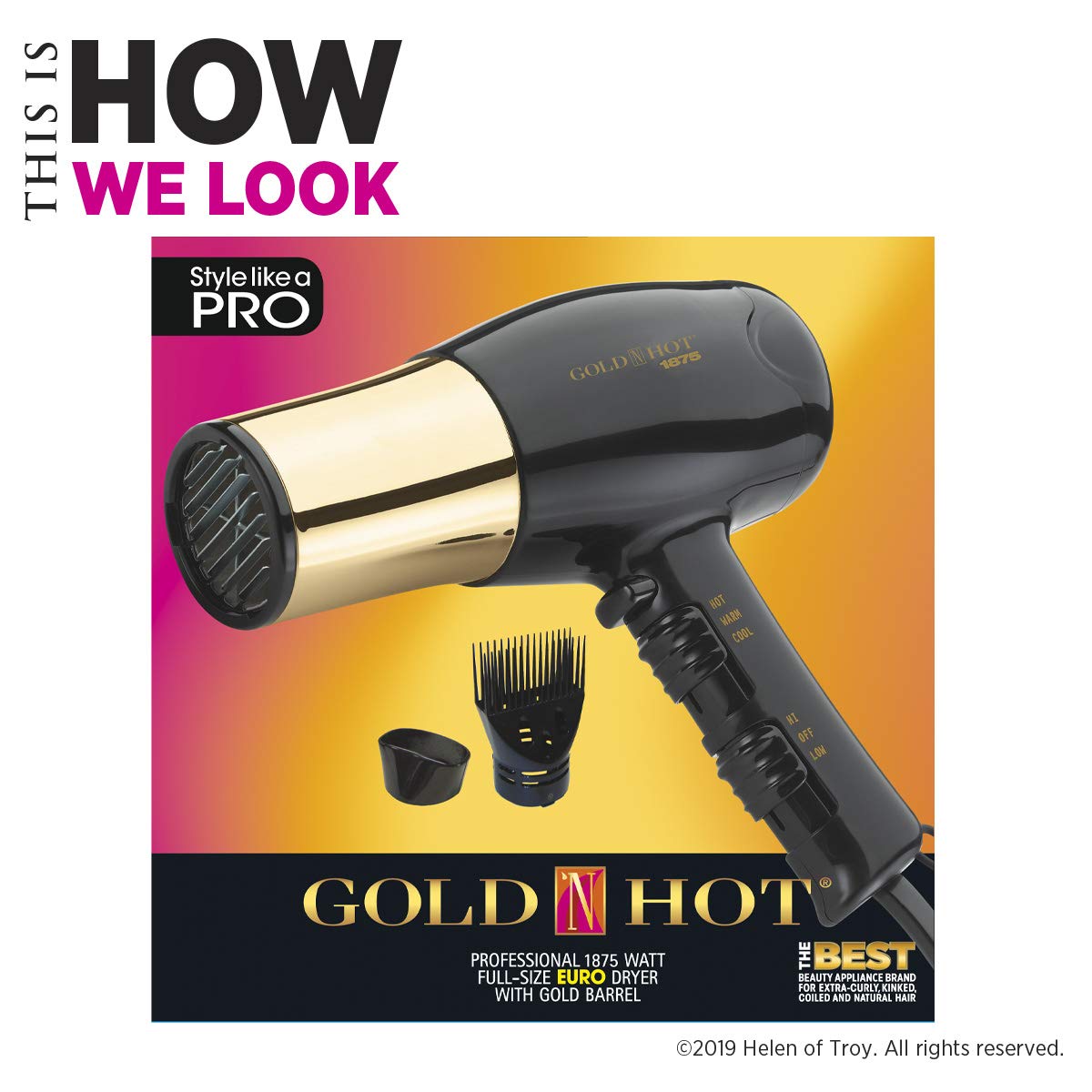 Hot Hair Belson Gold N Hot 1200 Belson Gold N Hot 1200 Gold'N Hot - Main Image