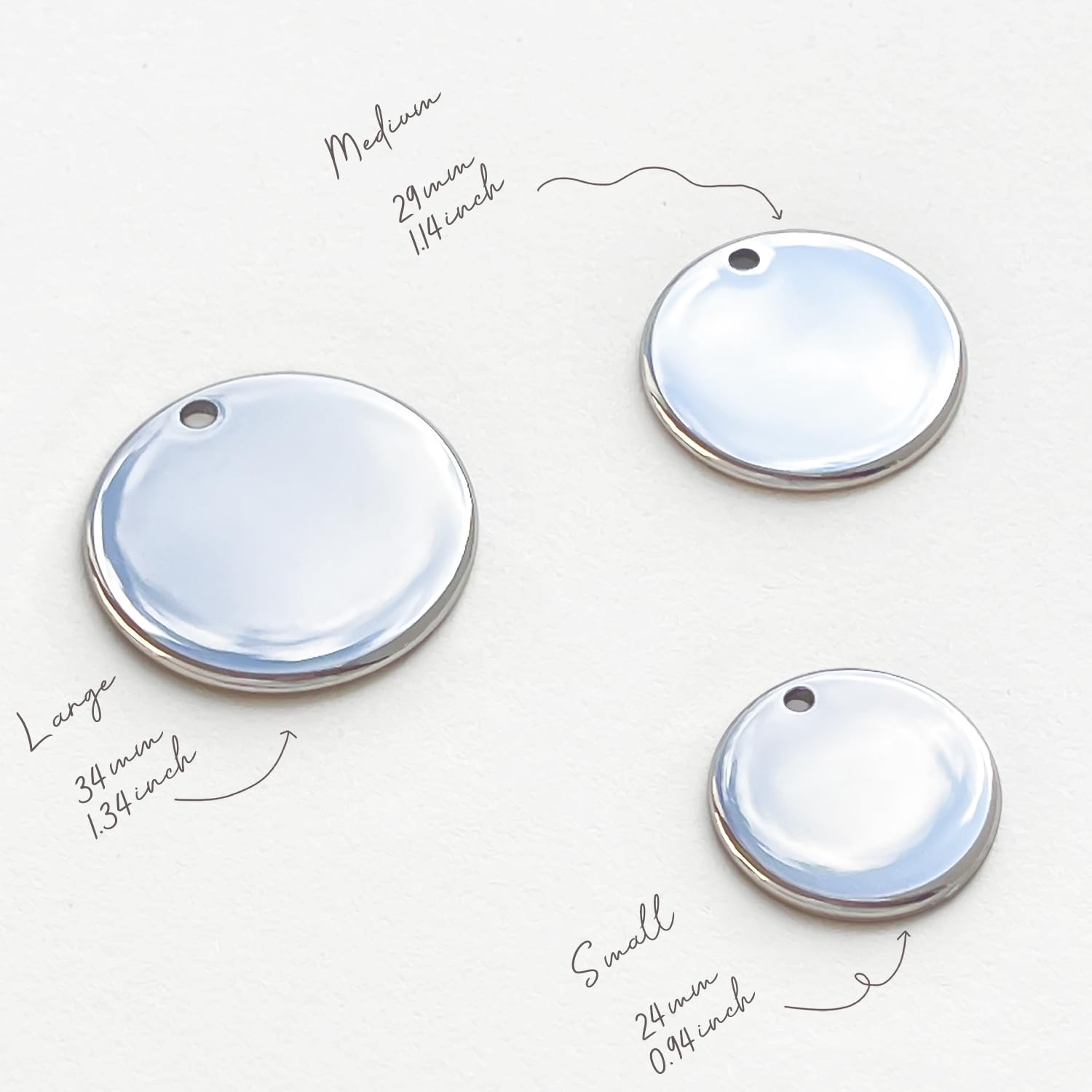 Medaglietta Per Collare Cane E Gatto - Acciaio Inox Personalizzabile Con Design Margherita - Foto 6