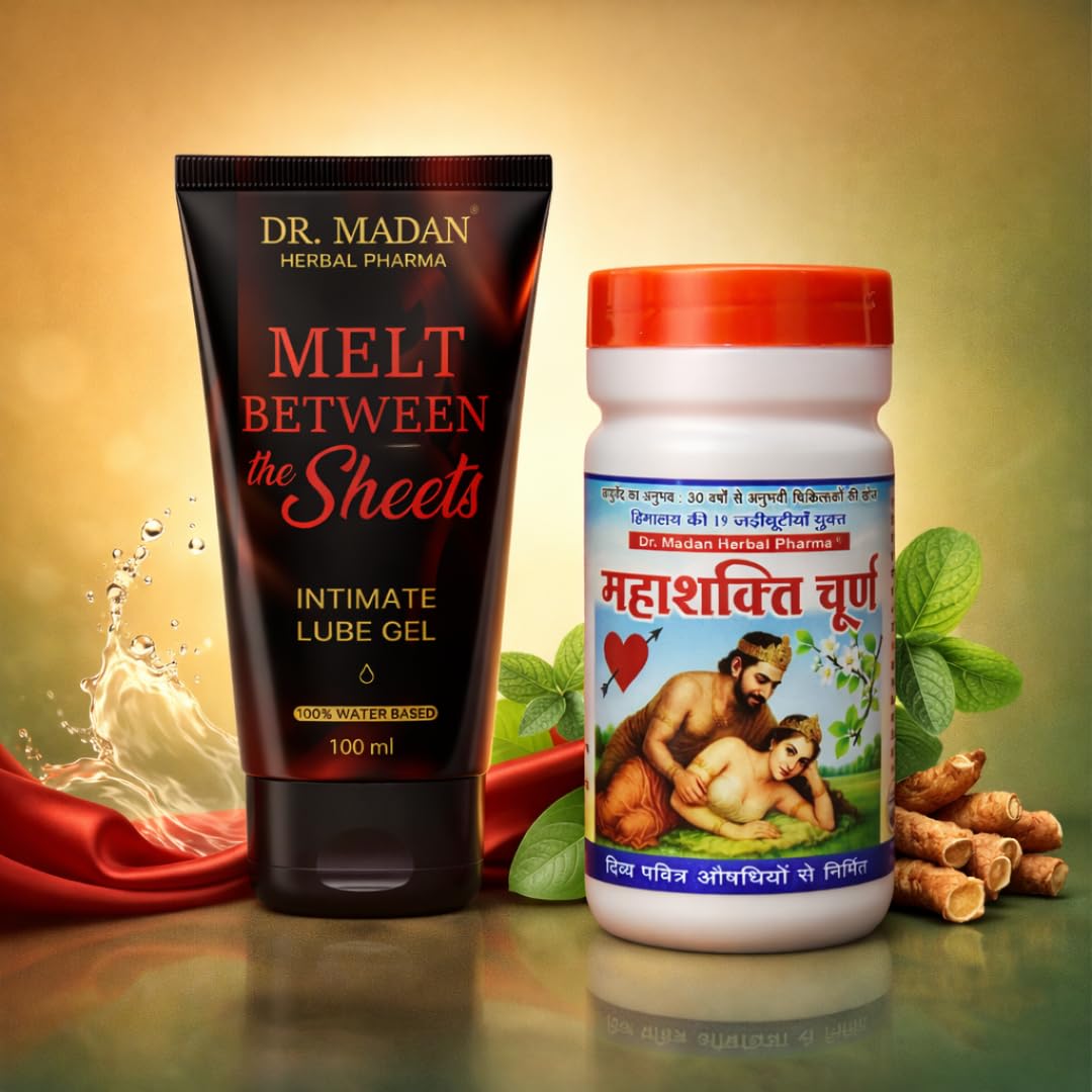 Herbal Wellness Combo Pack – Water Based Lubricant Gel 100ml + Mahashakti Churna Ayurvedic Stamina Booster 50gm-image-44