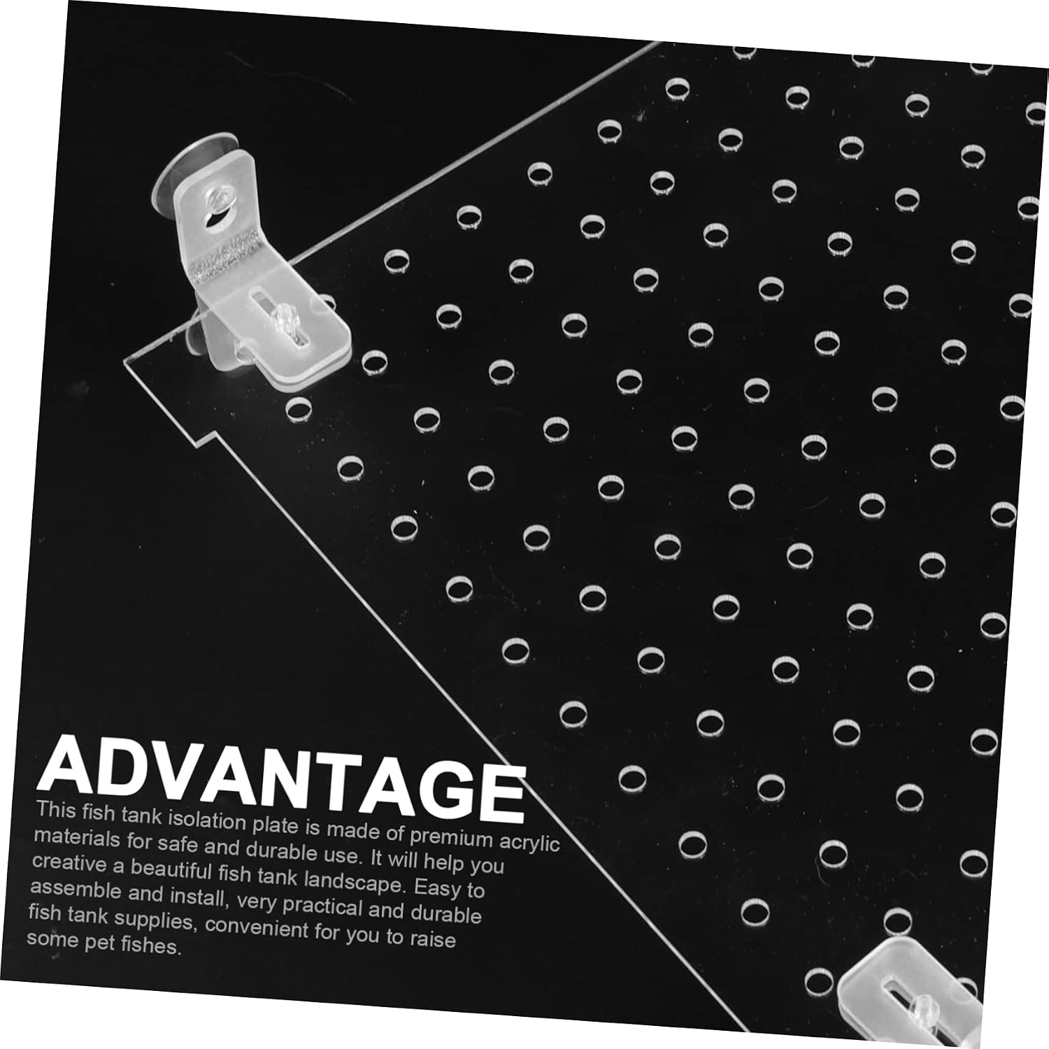 BESPORTBLE Acrylic Aquarium Fish Tank Divider Suction Cups Transparent Isolation Board for Fry Separation and Fish Separation Aquarium Accessory for Breeding and Easy Installation