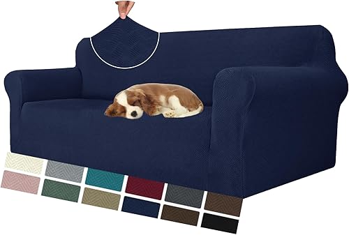 MAXIJIN Fundas para sofá de 3 cojines (71-91 pulgadas), funda elástica de 1 pieza para sofá, protector de muebles con parte inferior elástica para