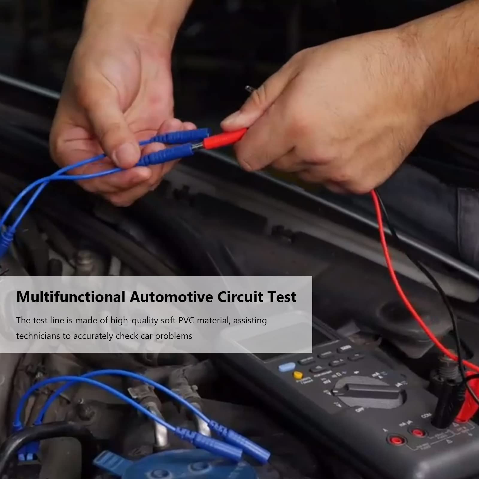 Multimeter-Messleitung Messkabel 92-teiliges Multimeterkabel-Kit Kabel Elektriker-Messkabel-Kit Professionelle Auto-Motor-Reparaturwerkzeuge mit austauschbarem Multimeterkabel-Set