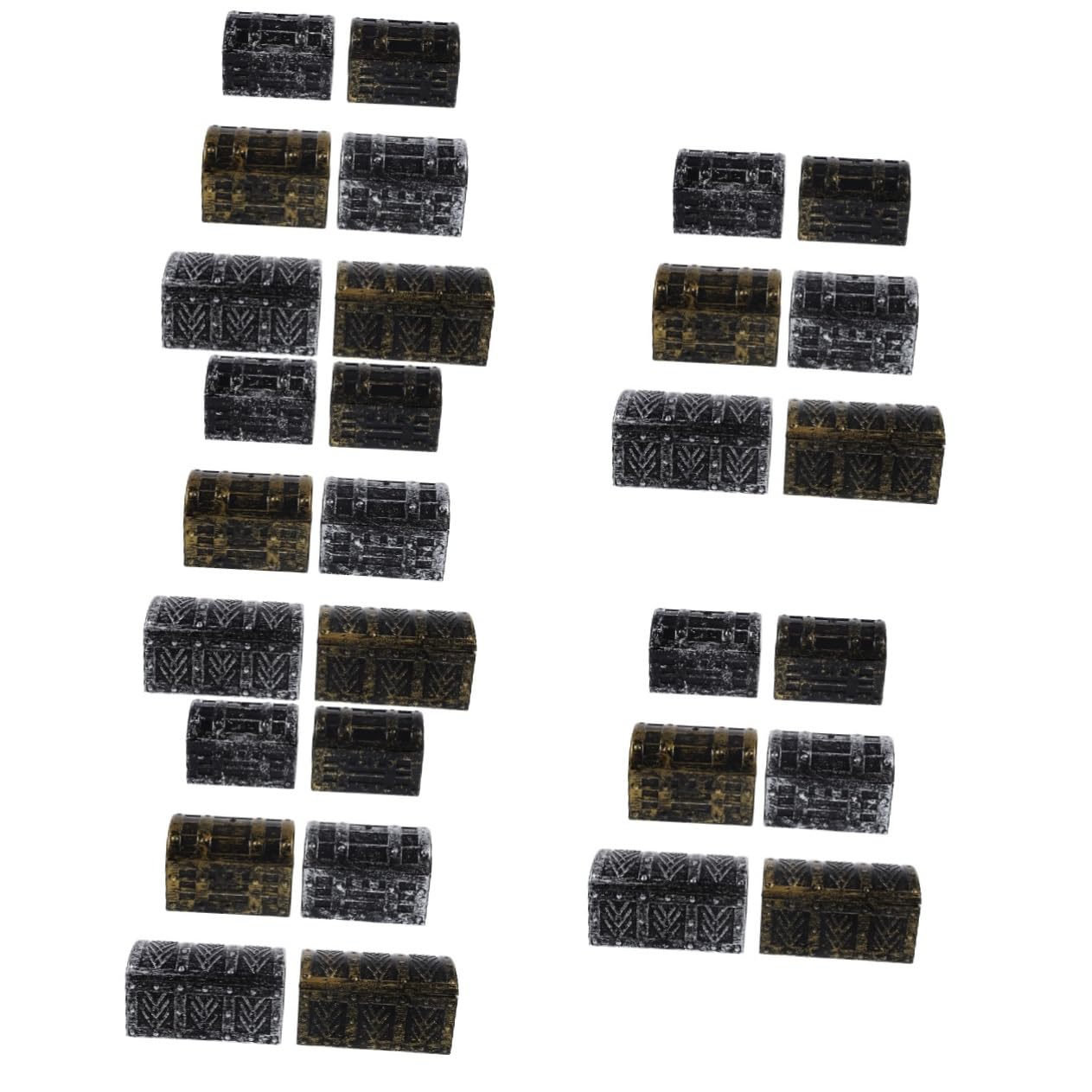 Mini coffre au trésor pirate plastique enfant Yardwe | Cotillons et pièce maîtresse de fête