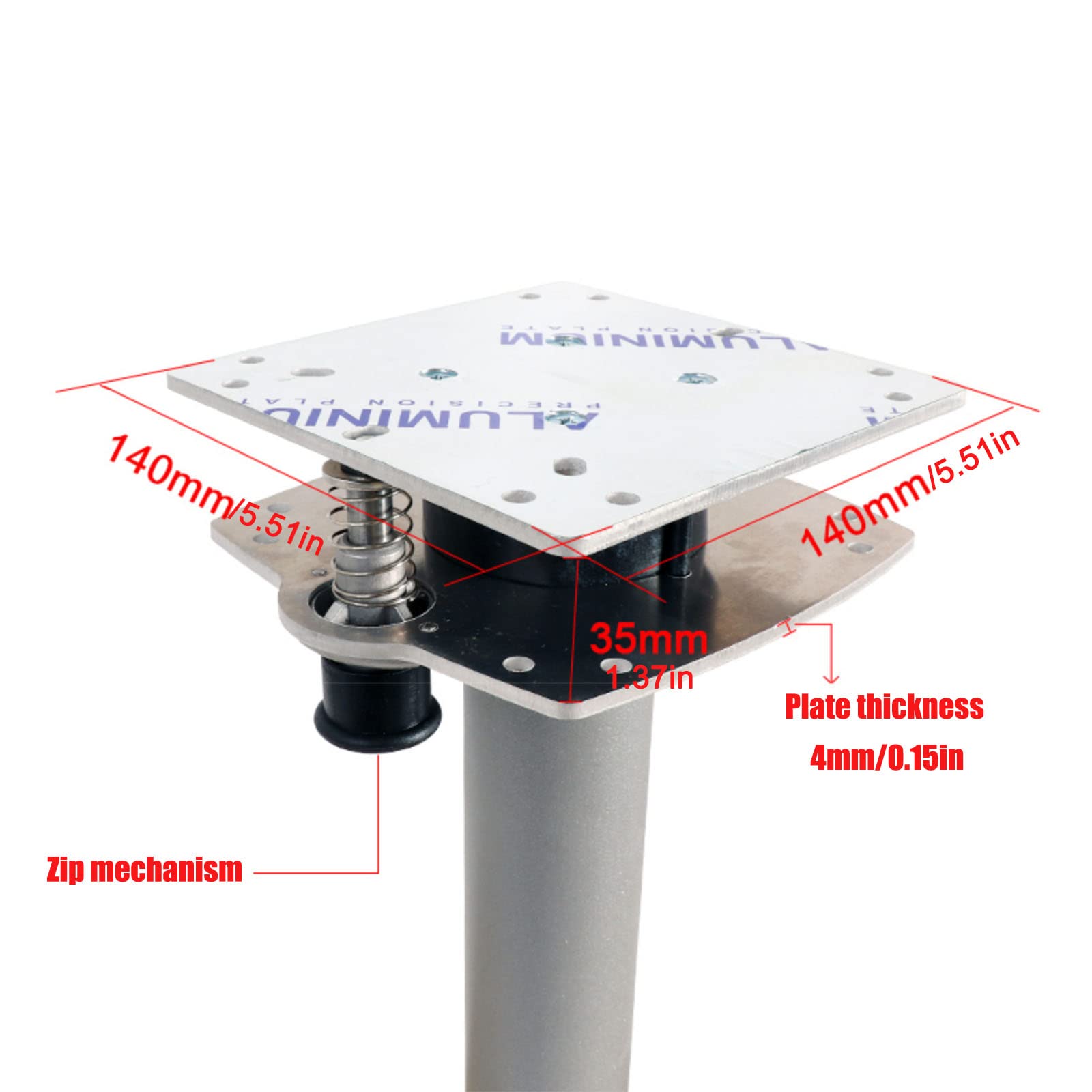 Argent télescopique Pieds De Bureau Hauteur Support De Table Pied De Meuble Ajustable Pied De Table Pied De Table Camping Car pour Yacht,Camping-Car,Caravane,Table Legs