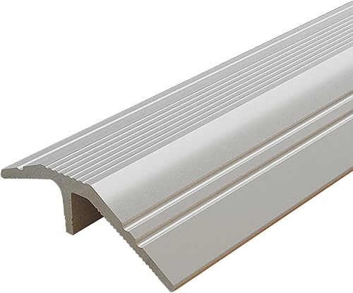 Miniatura 8 de Tira de transición de alfombra y bordes de piso, barras de transición de umbral curvadas con ranuras antideslizantes, ideales para puerta de entrada