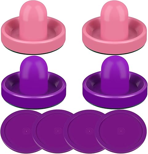 Miniatura 8 de Empujadores de hockey de aire y discos de hockey de aire rojo, asas de portería, accesorios de repuesto para mesas de juego (4 Striker, paquete de 4