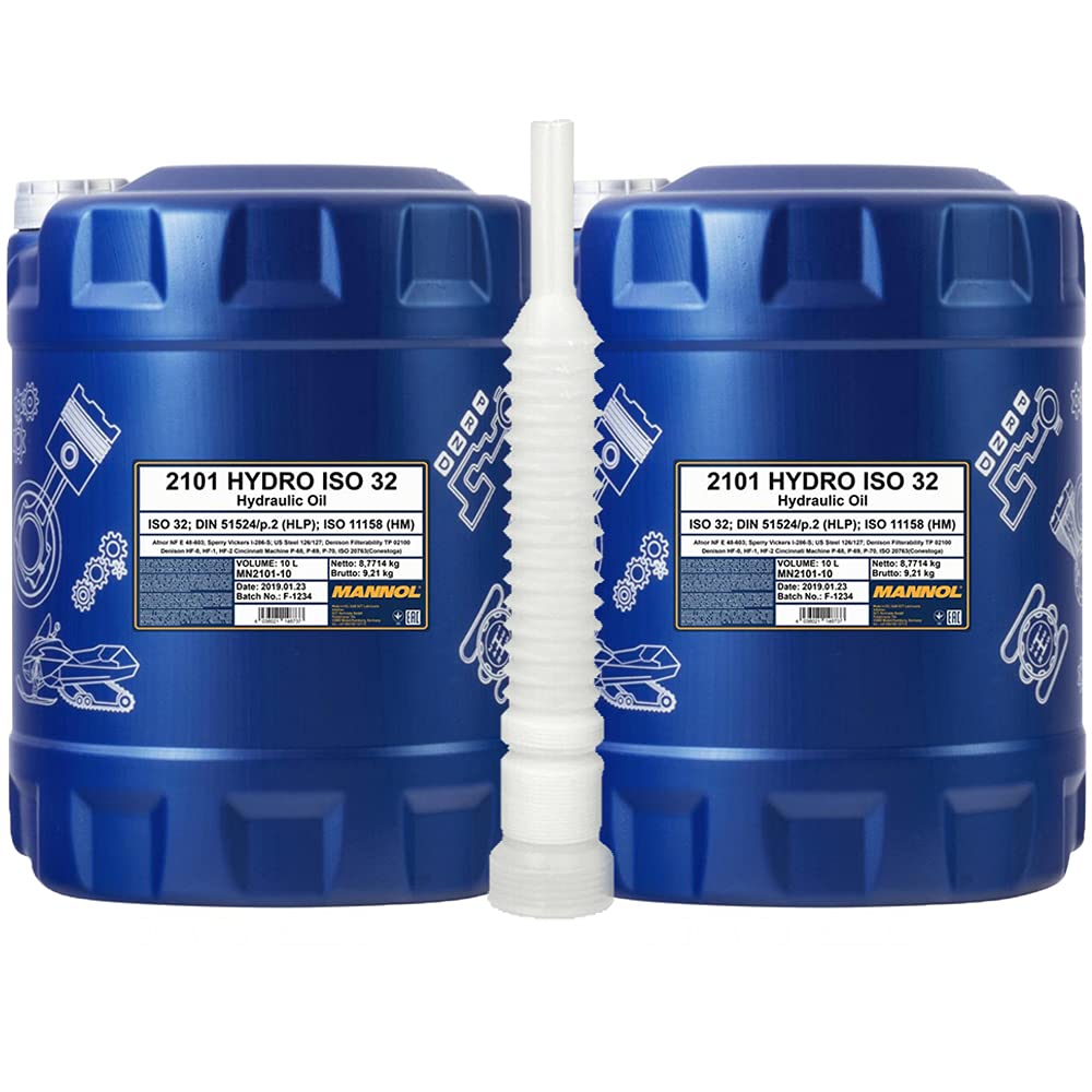 MANNOL 2 x 10L Hydro ISO 32 / Hydrauliköl DIN 51524 HLP