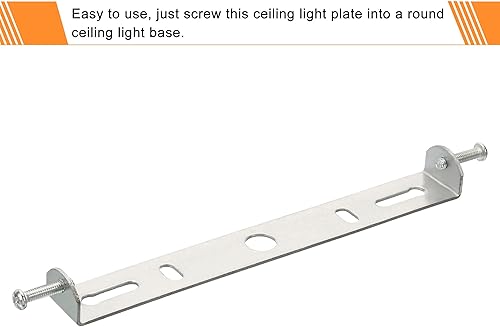 Miniatura 4 de MECCANIXITY Placa de luz de techo, 5.906 x 0.748 x 0.591 in, soporte de montaje para lámpara de araña de oficina en casa, juego de 2