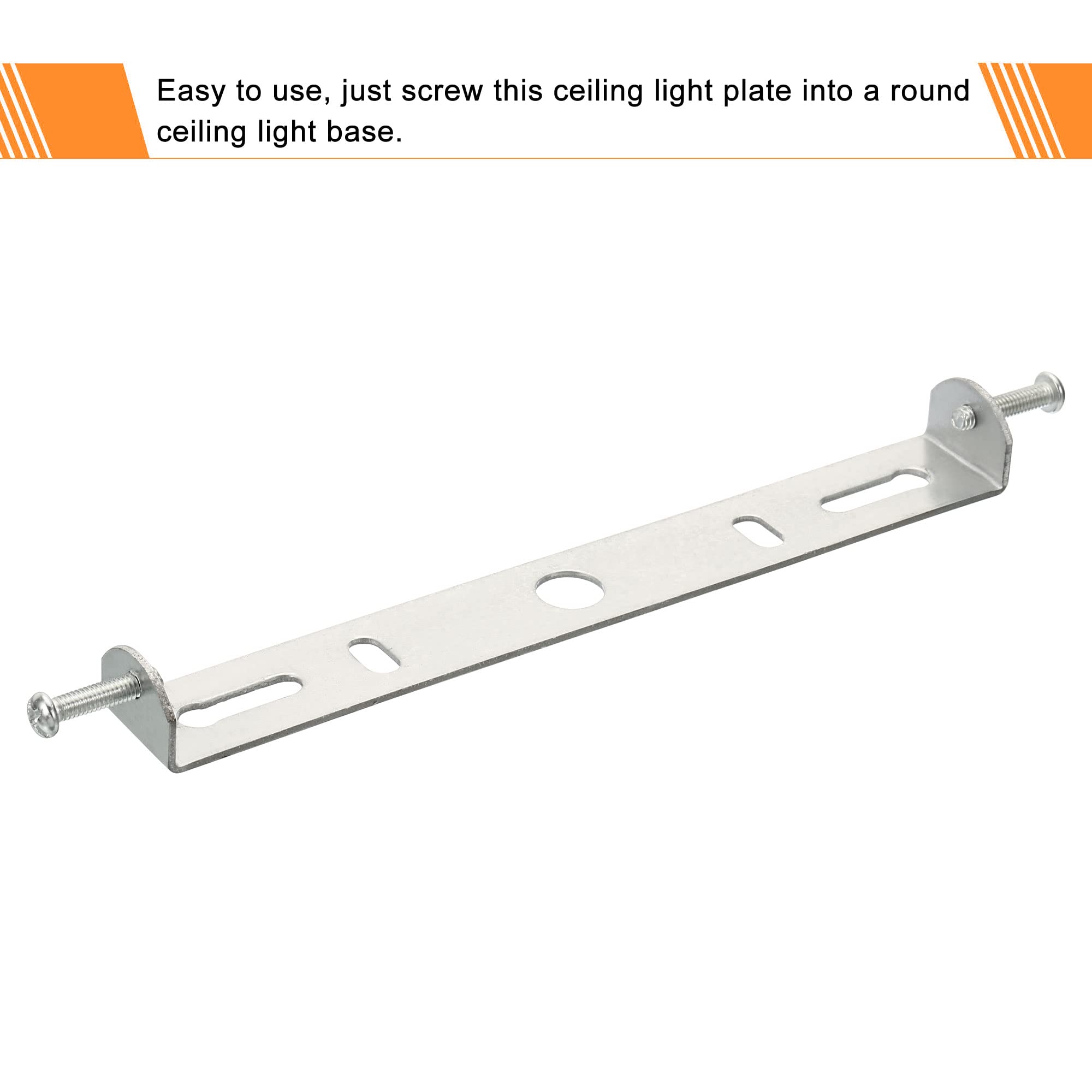 sourcing map Plaque de Suspendre Plafonnier Clair, 150x19x15mm Éclairage Luminaire Montage Support pour Maison Bureau Lustre, 2 Ensembles