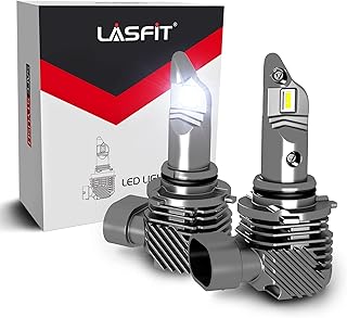LASFIT 9005 HB3 LED Bulbs, 2023 Upgrade 9005 LED Forward Light Bulbs, Non-Polarity, Mini Size, 9005 High/Low DRL Bulbs Conversion Kits, 40W 4000LM 6000K Cool White, Plug and Play, Pack of 2