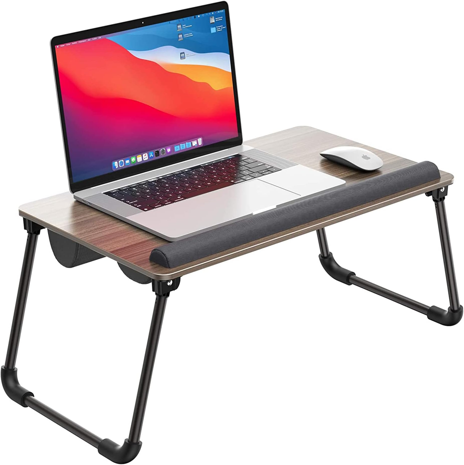Laptop Bed Table with Memory Foam Cushion for WFH