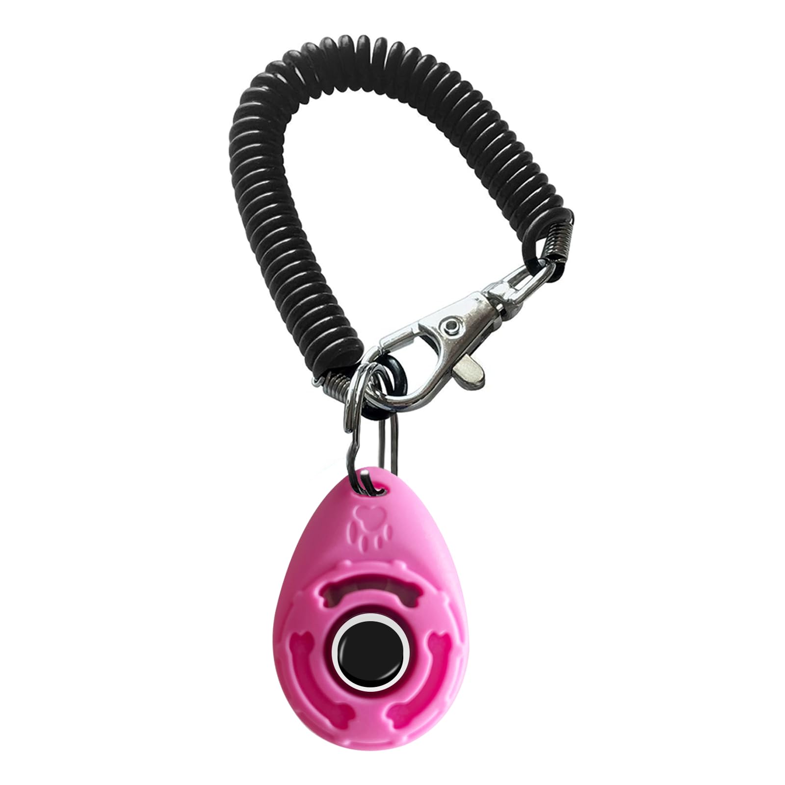 BONSO Dog Training Clicker with Adjustable Wrist Strap - Positive Reinforcement Pet Training Clicker for Dogs, Cats, and Puppies (Pink)