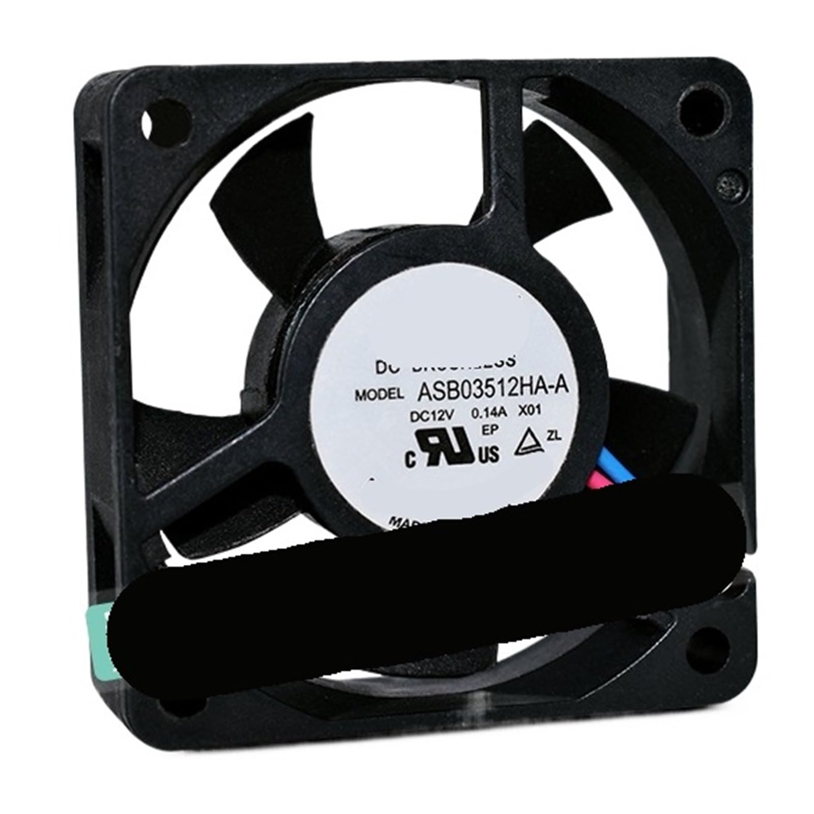 Ventilador de refrigeración de 3 cables ASB03512HA-A de 12V con tamaño compacto de 35x35x10 mm