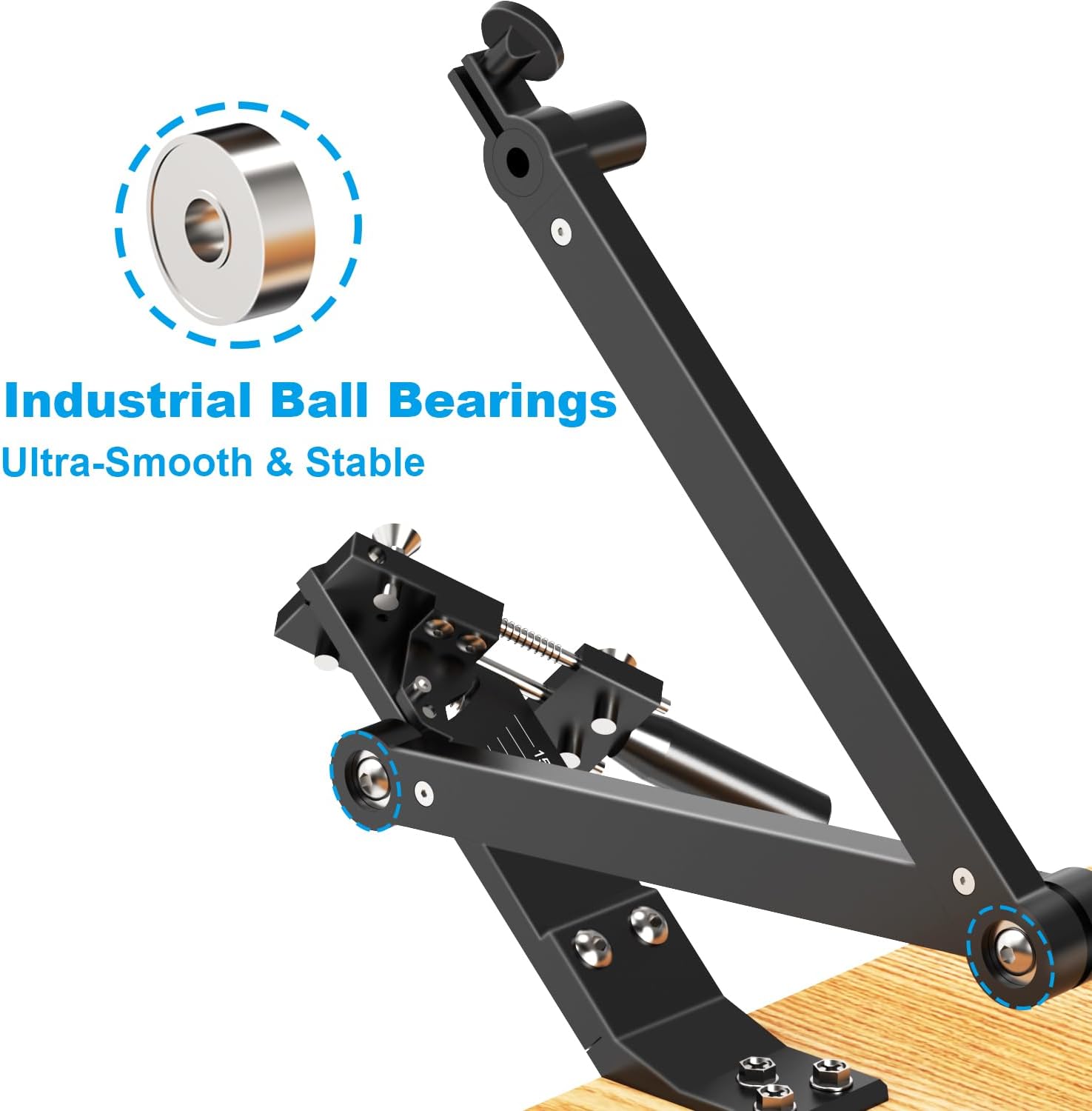 Lawn Mower Blade Sharpener & Mower Blade Balancer Kit, 15°-45° Dual-Pendulum Mower Blade Sharpener for Straight Mulching Blades, High Precision Magnetic Lawn Mower Blade Balancer