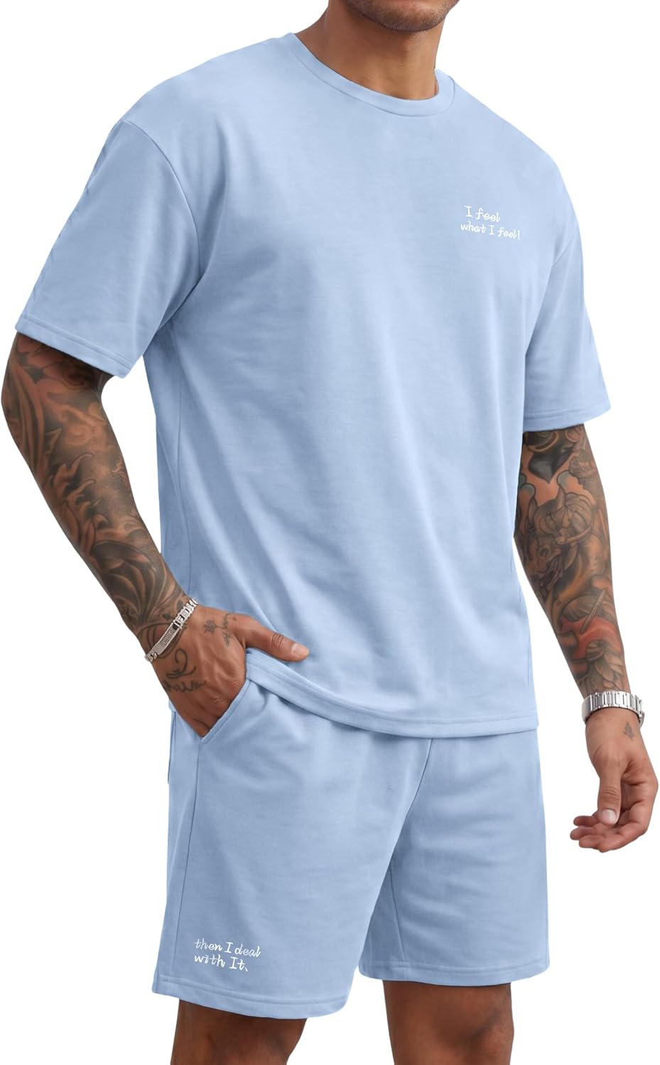 Opomelo Mens Short Sets 2 Piece Outfits Fashion Summer Tracksuits Casual Shirt and Shorts Set Daily Loungewear Outfits
